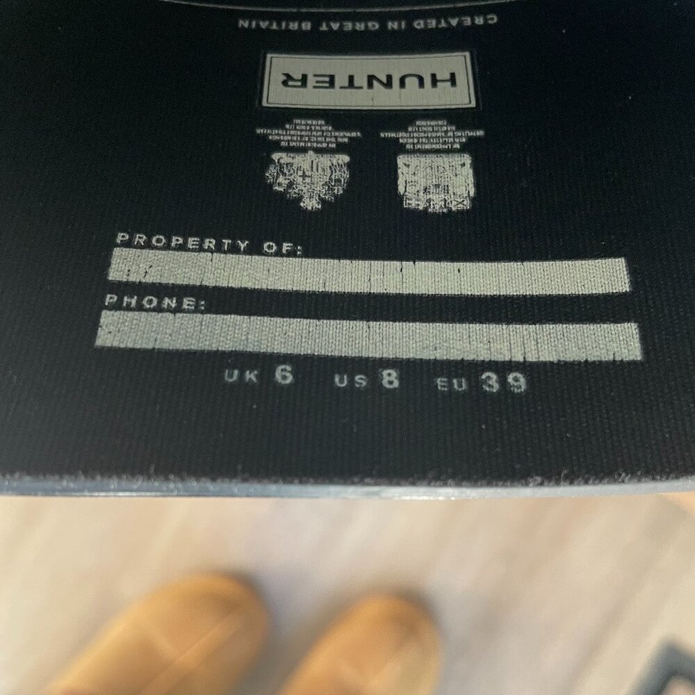 Hunter Glossy Black Women's Rain Boots - Picture 2 of 2